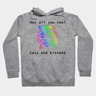 Cool Rainbow Tiger Memes Hoodie